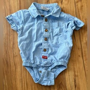 🦋Wrangler Button-Up Collared Onesie